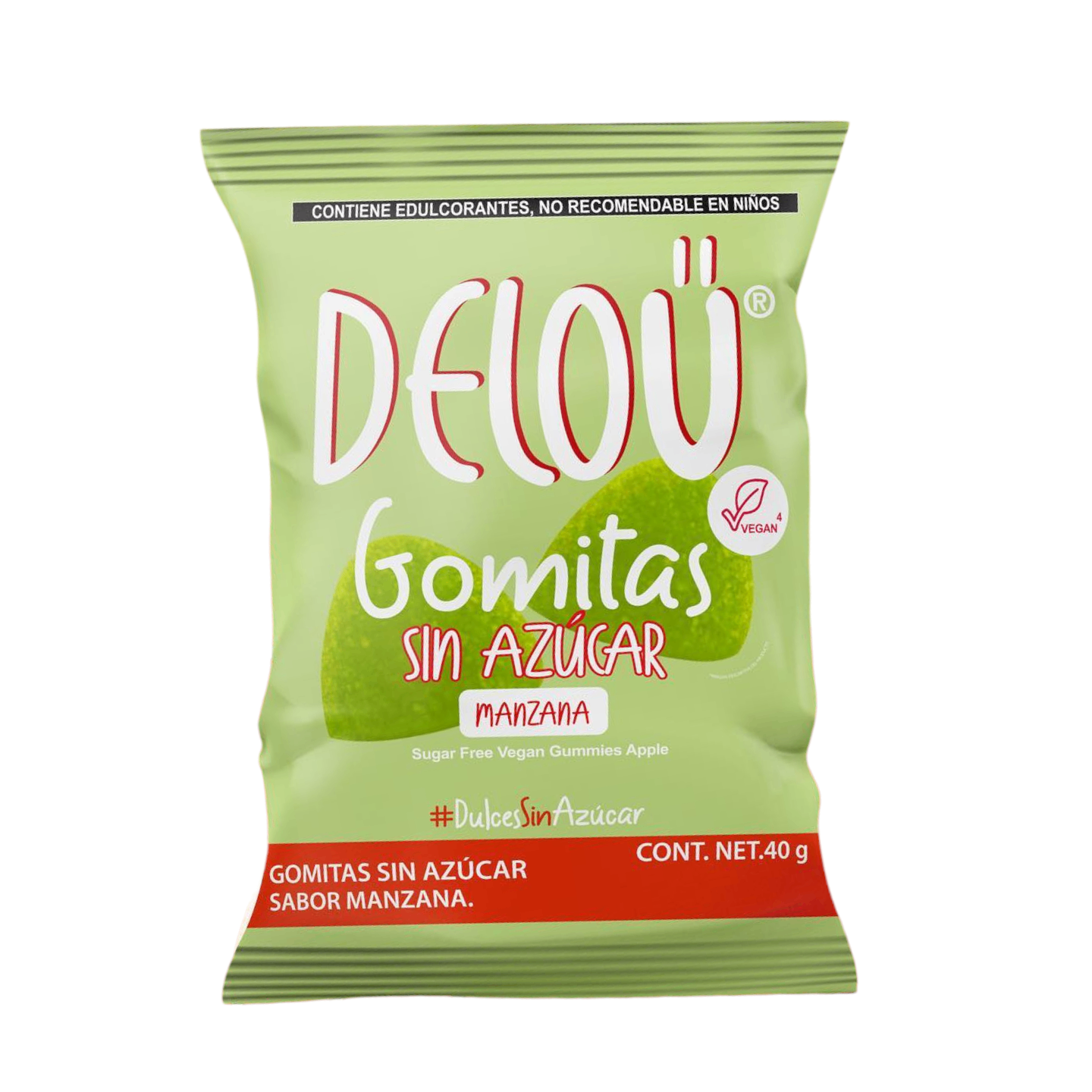 Gomitas Sabor Manzana 40g Sin Azucar