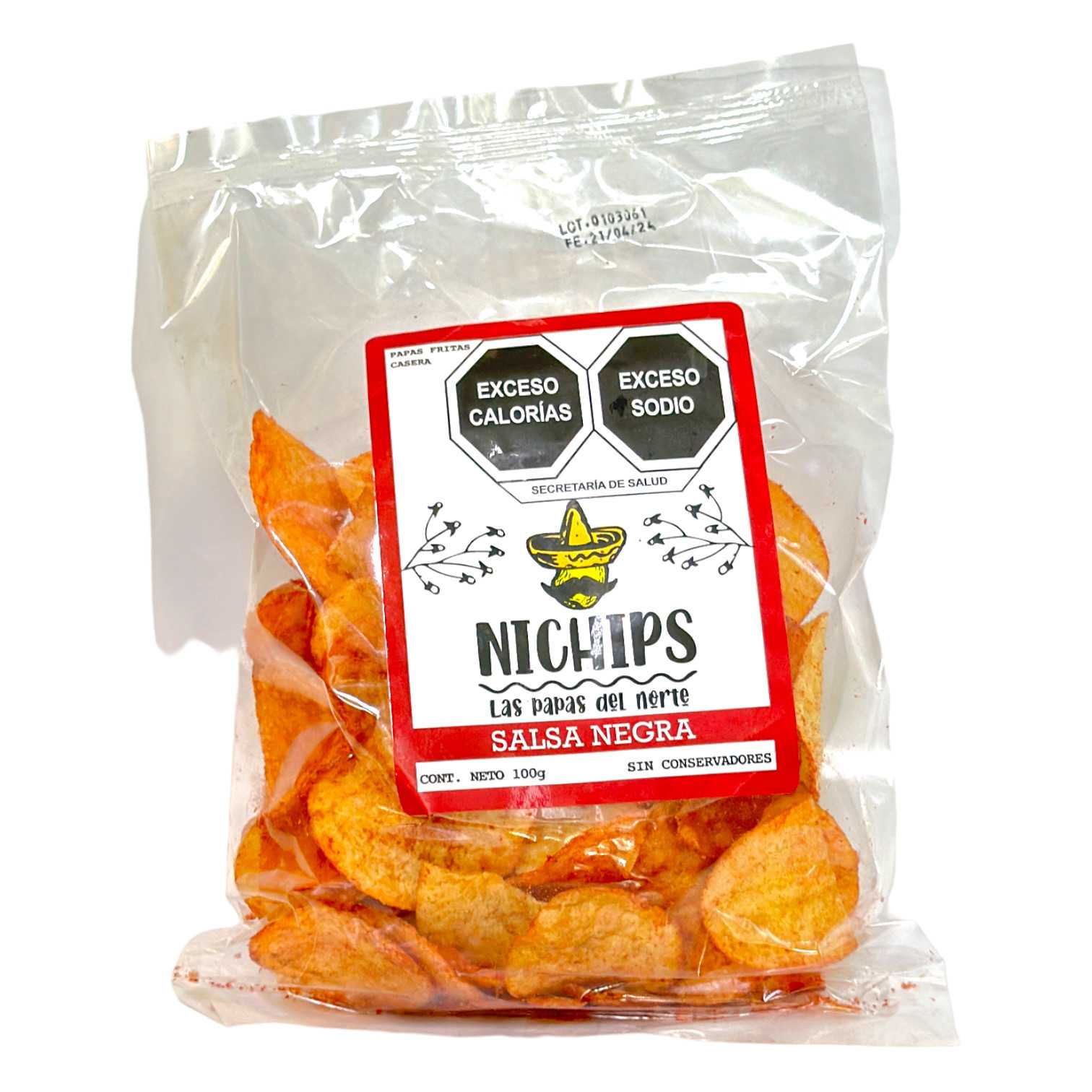 Papas Fritas Caseras Salsa Negra Nichips 100g