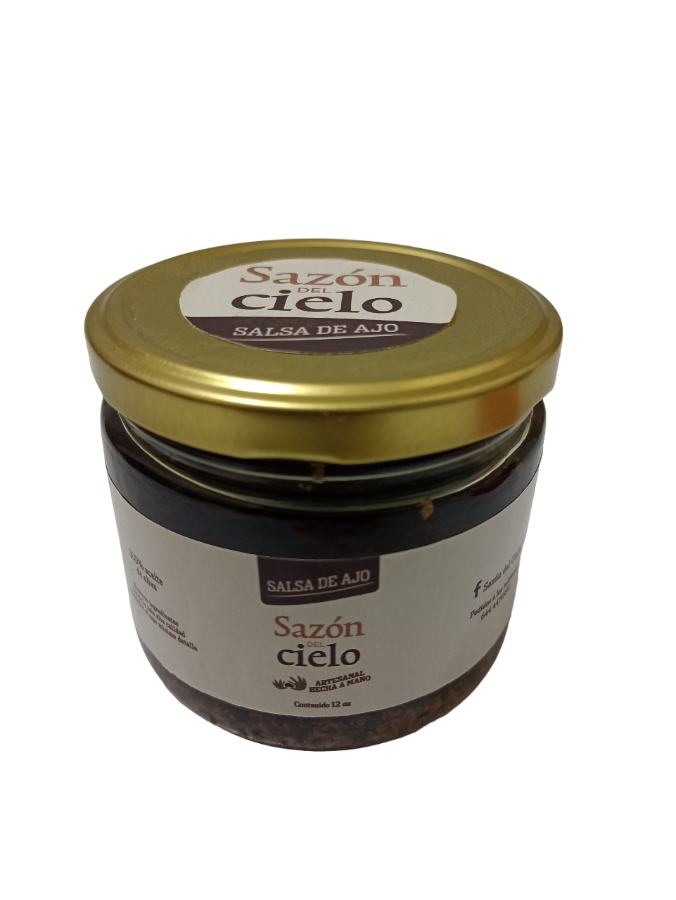Salsa de Ajo 100% aceite de oliva 12 oz