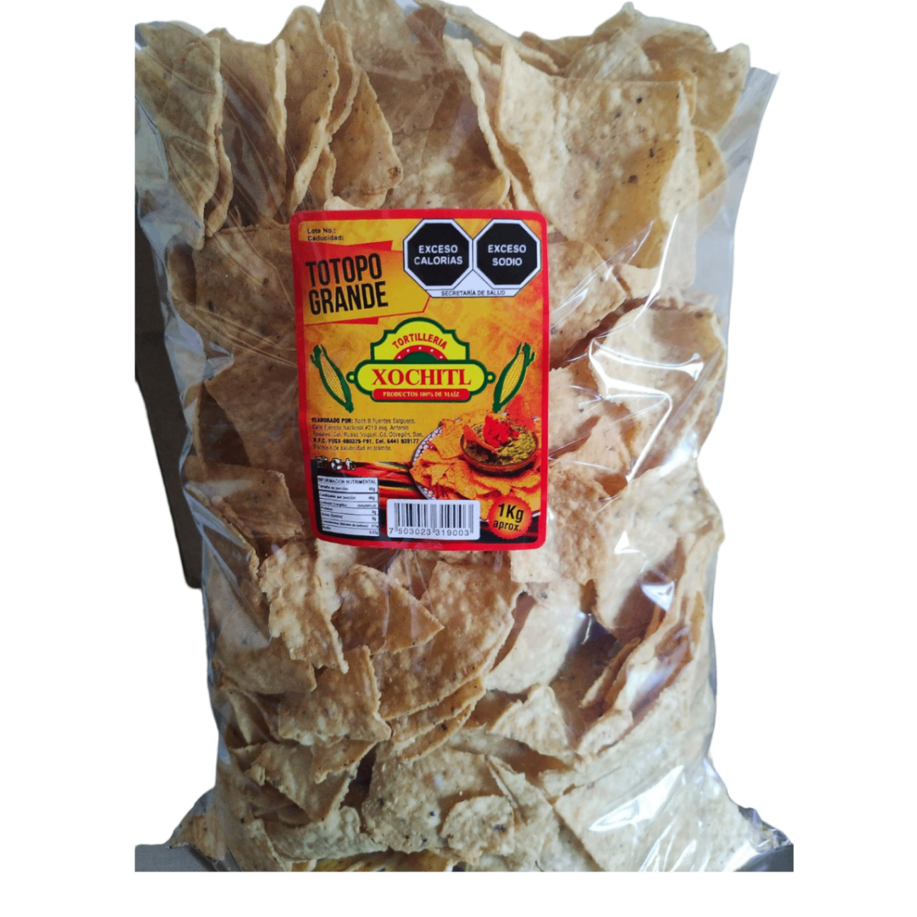 Totopo Grande 1kg aprox Xochitl