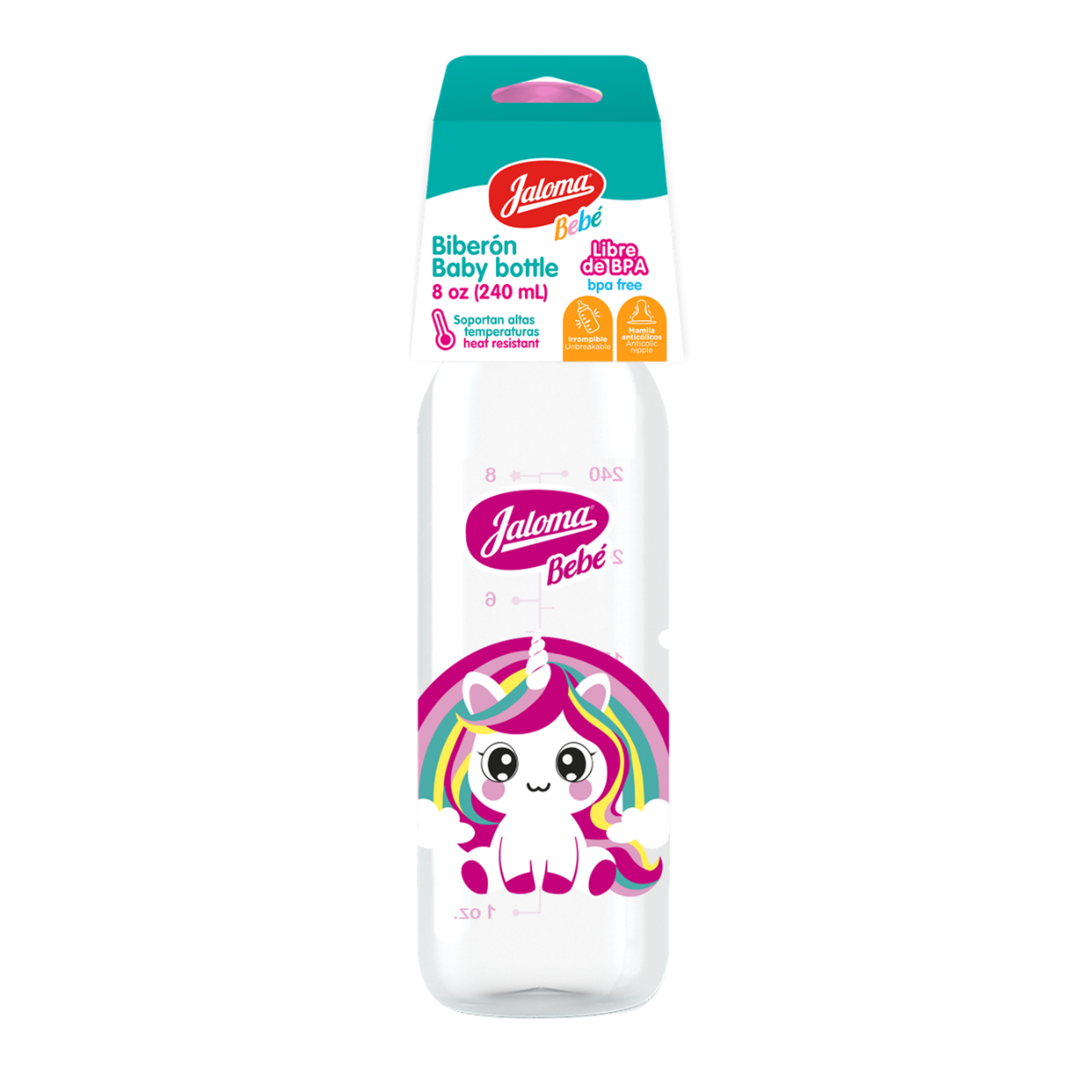 Jaloma Biberón niña unicornio (25 x 8 oz.)