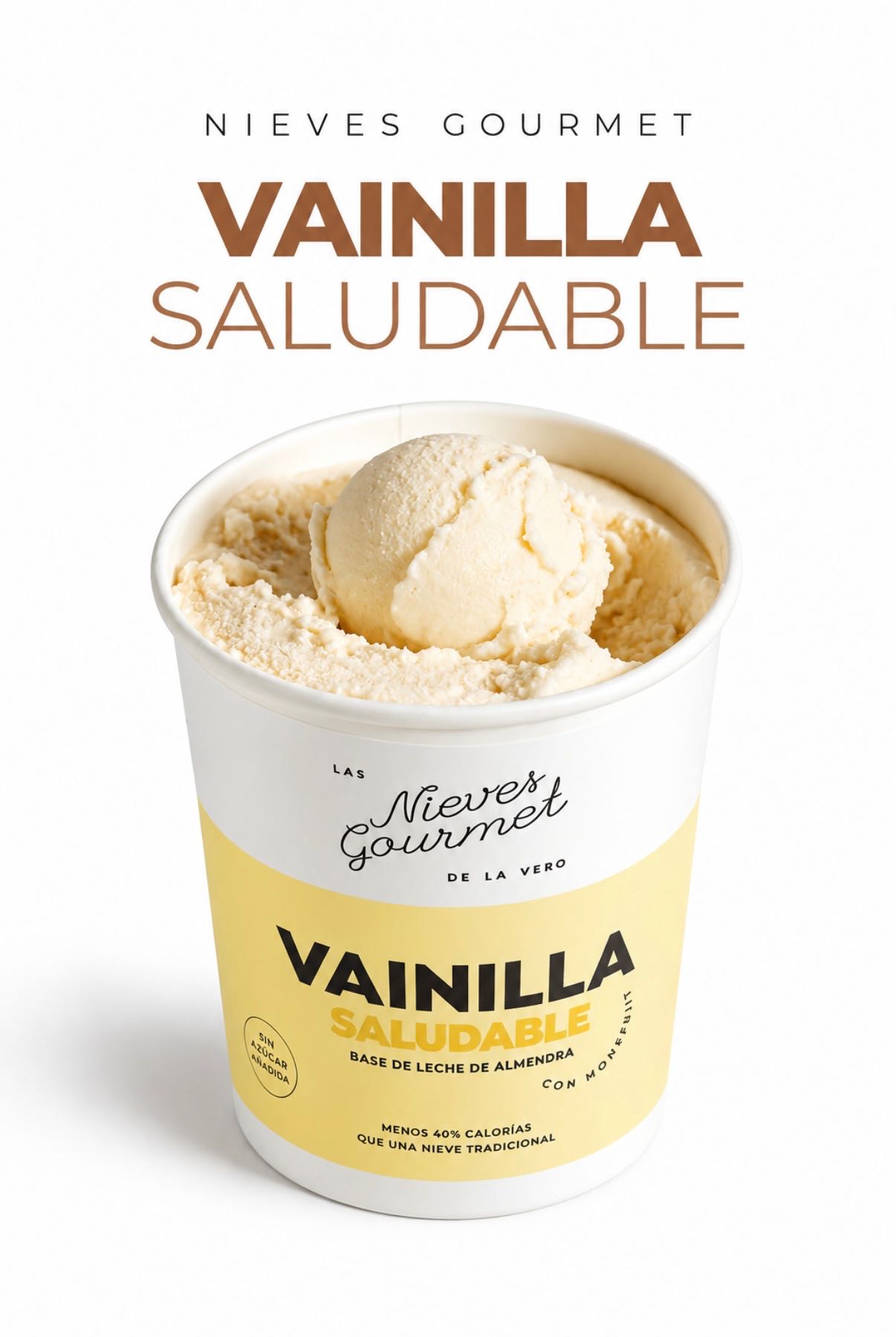 Nieve de Vainilla Saludable 1L