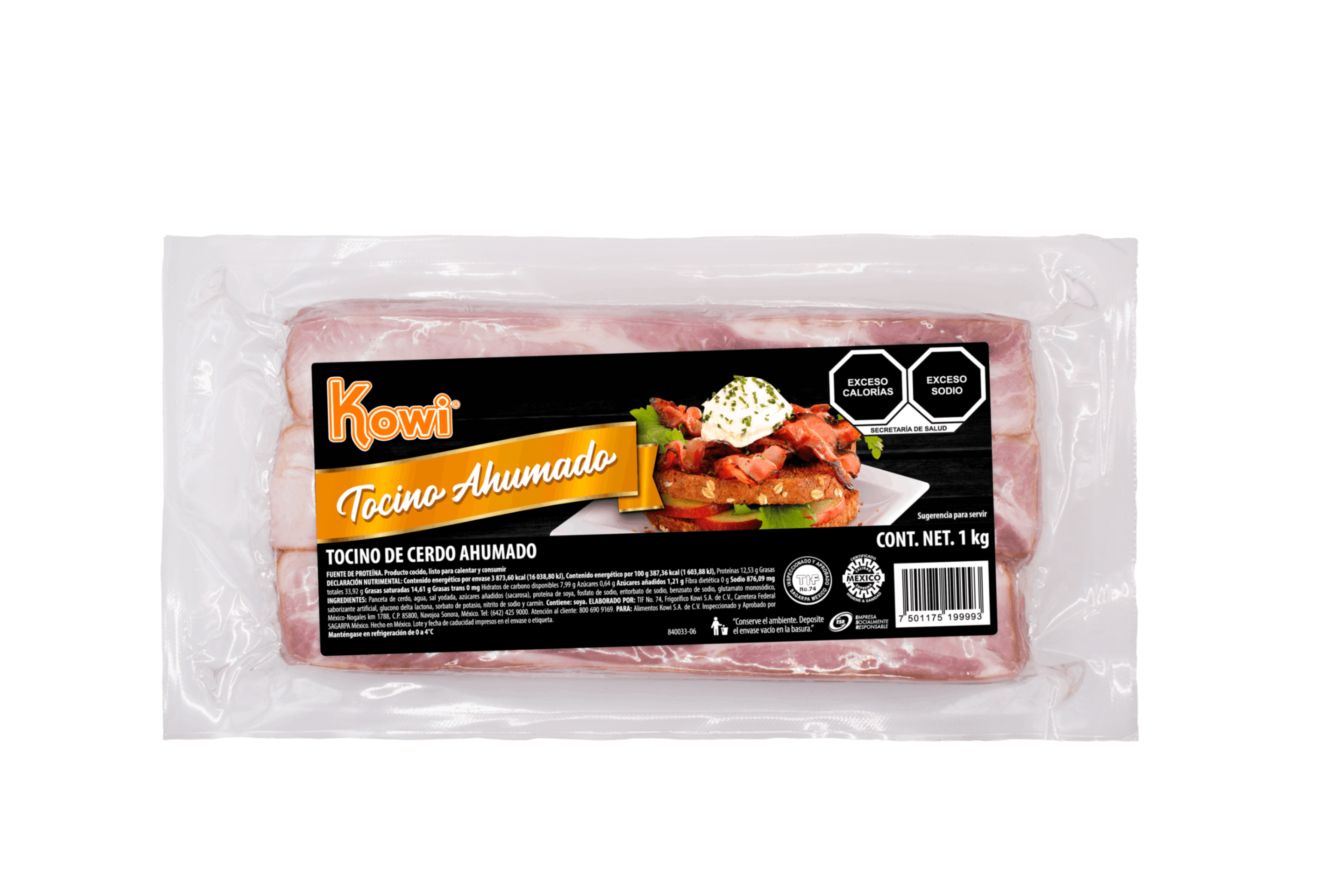 Tocino Ahumado Rebanado 1 Kg