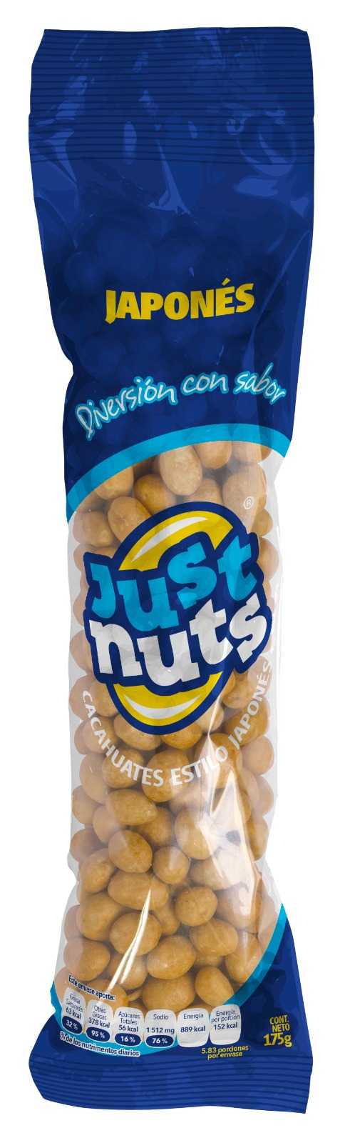Cacahuates Estilo Japonés Just Nuts 175 gr