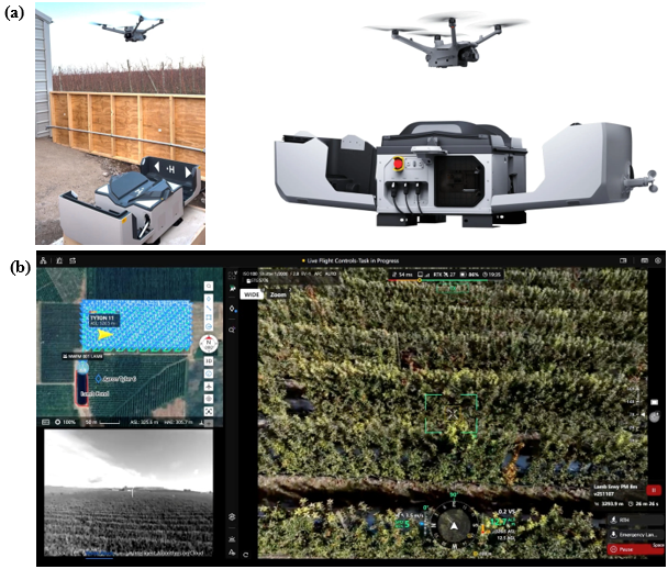 Image of a drone and photos taken from the drone.