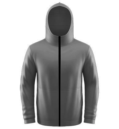 SFN Hoodie Long Sleeve Full Zip Blank Template
