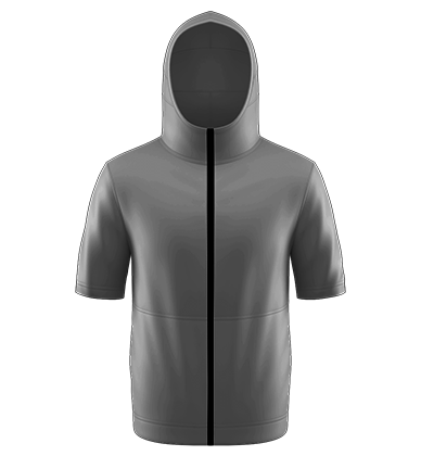 SFN Hoodie Short Sleeve Full Zip Blank Template