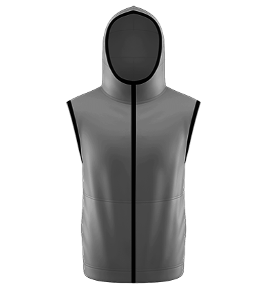 SFN Hoodie Sleeveless Full Zip Blank Template