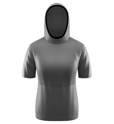 SFN Pull Over Hoodie Short Sleeve Blank Template