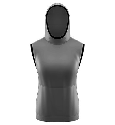 SFN Pull Over Hoodie Sleeveless Blank Template