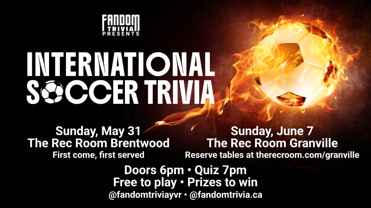  International Soccer Trivia Nights at The Rec Room