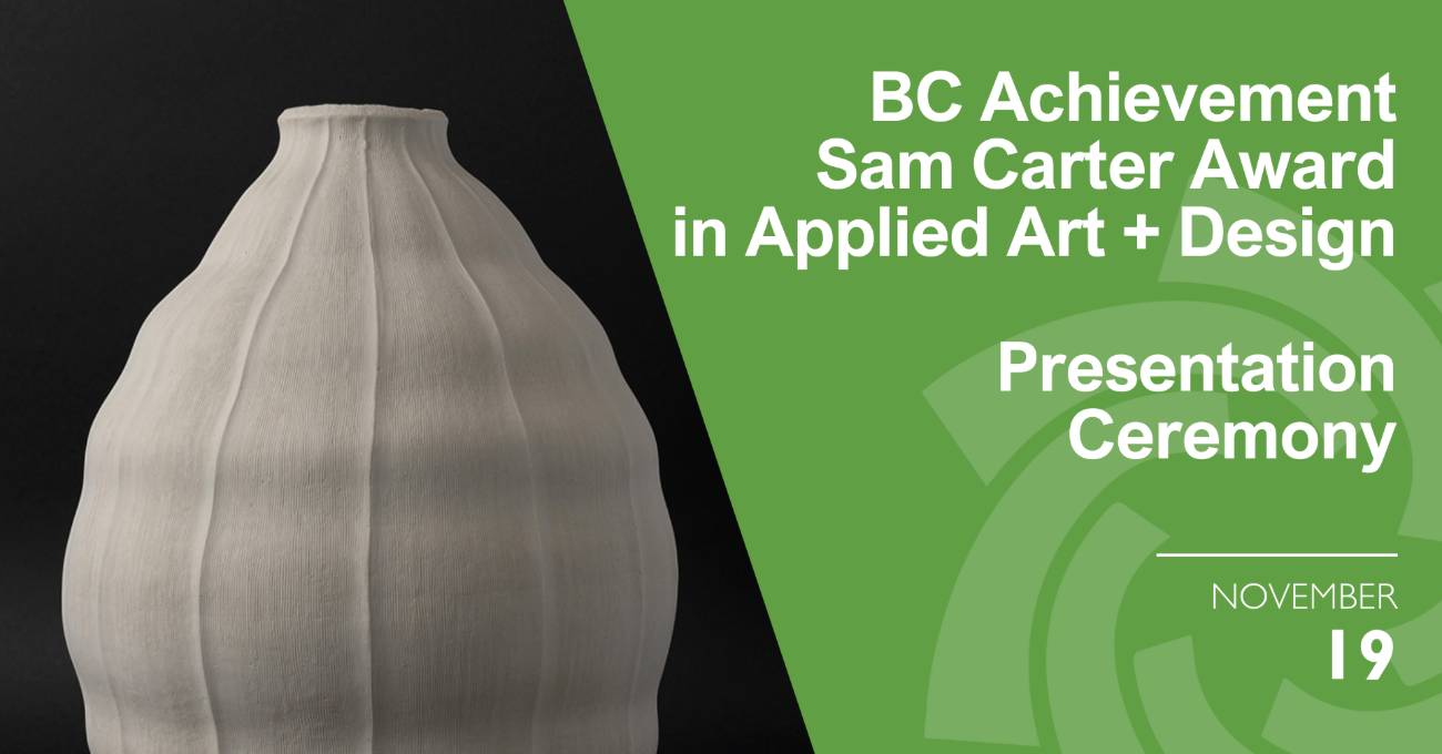 Sam Carter Award in Applied Art + Design Ceremony