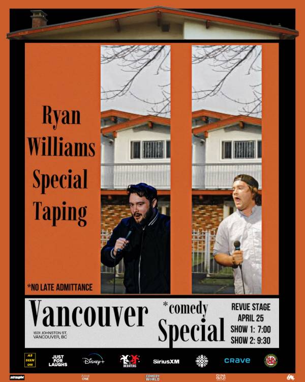 Ryan Williams Live Comedy Special Taping! (TWO SHOWS)