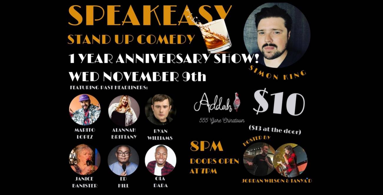 Speakeasy Stand-Up Comedy -- ANNIVERSARY SHOW