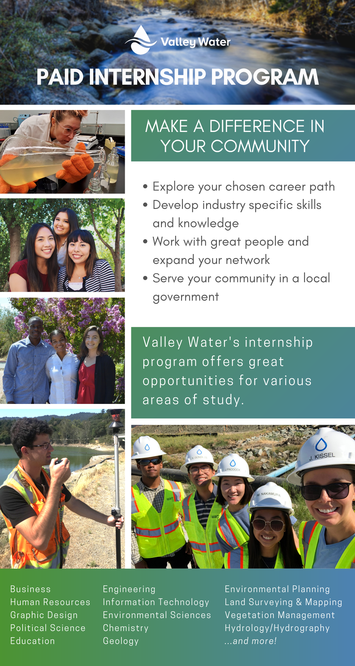 Paid Summer Internships Flyer