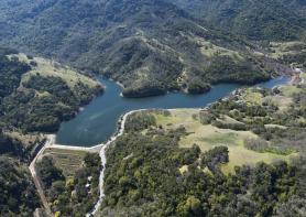 Almaden dam and reservoir