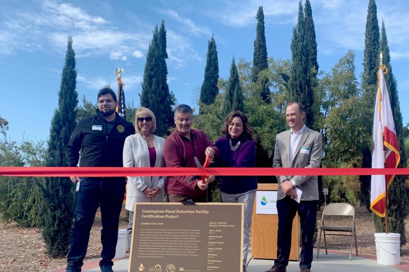 Cunningham Lake Project ribbon cutting
