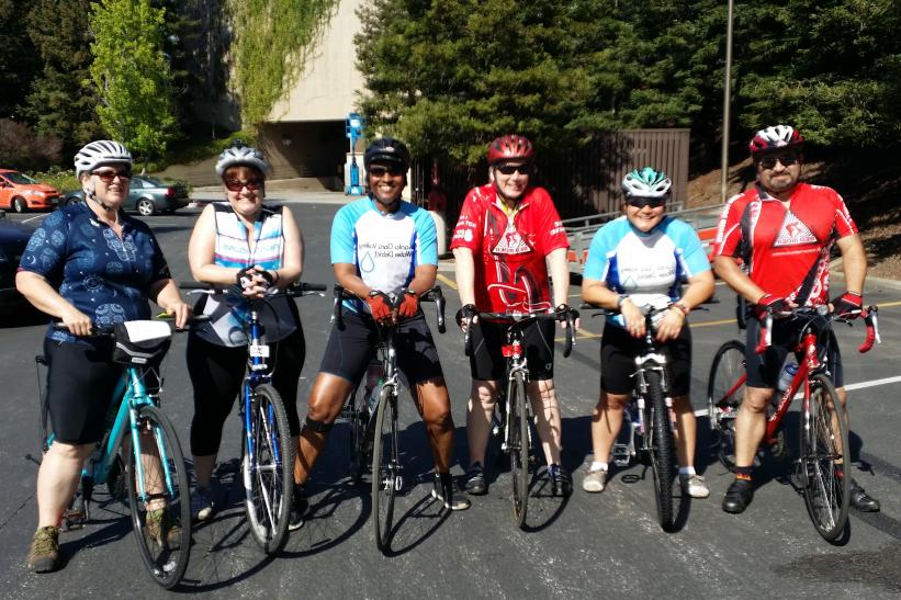 Valley Water staff taking part in the Tour de Cure cycling event