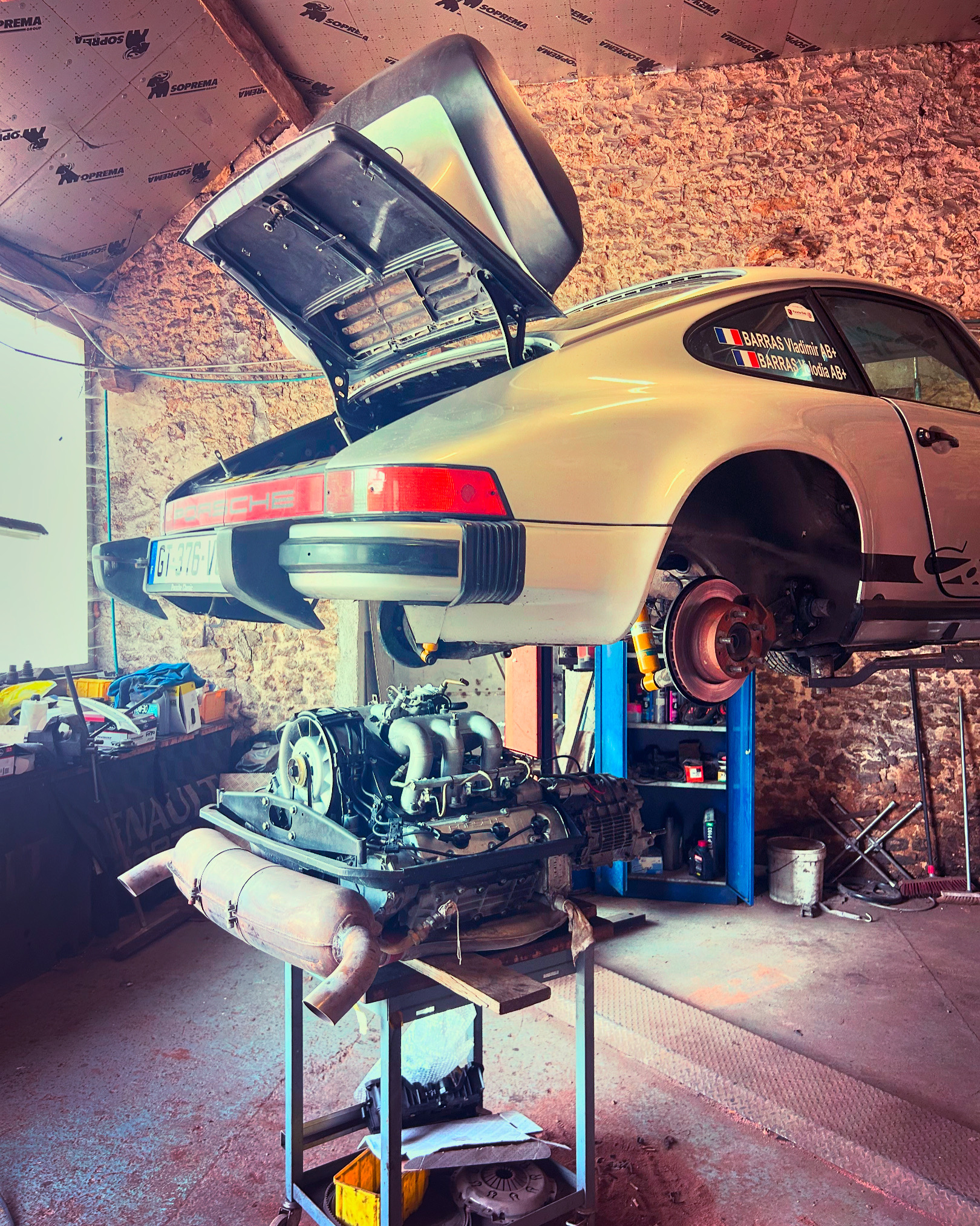 Dépose moteur pour réfection boîte de vitesse 911  — VBS auto  — photo 1
