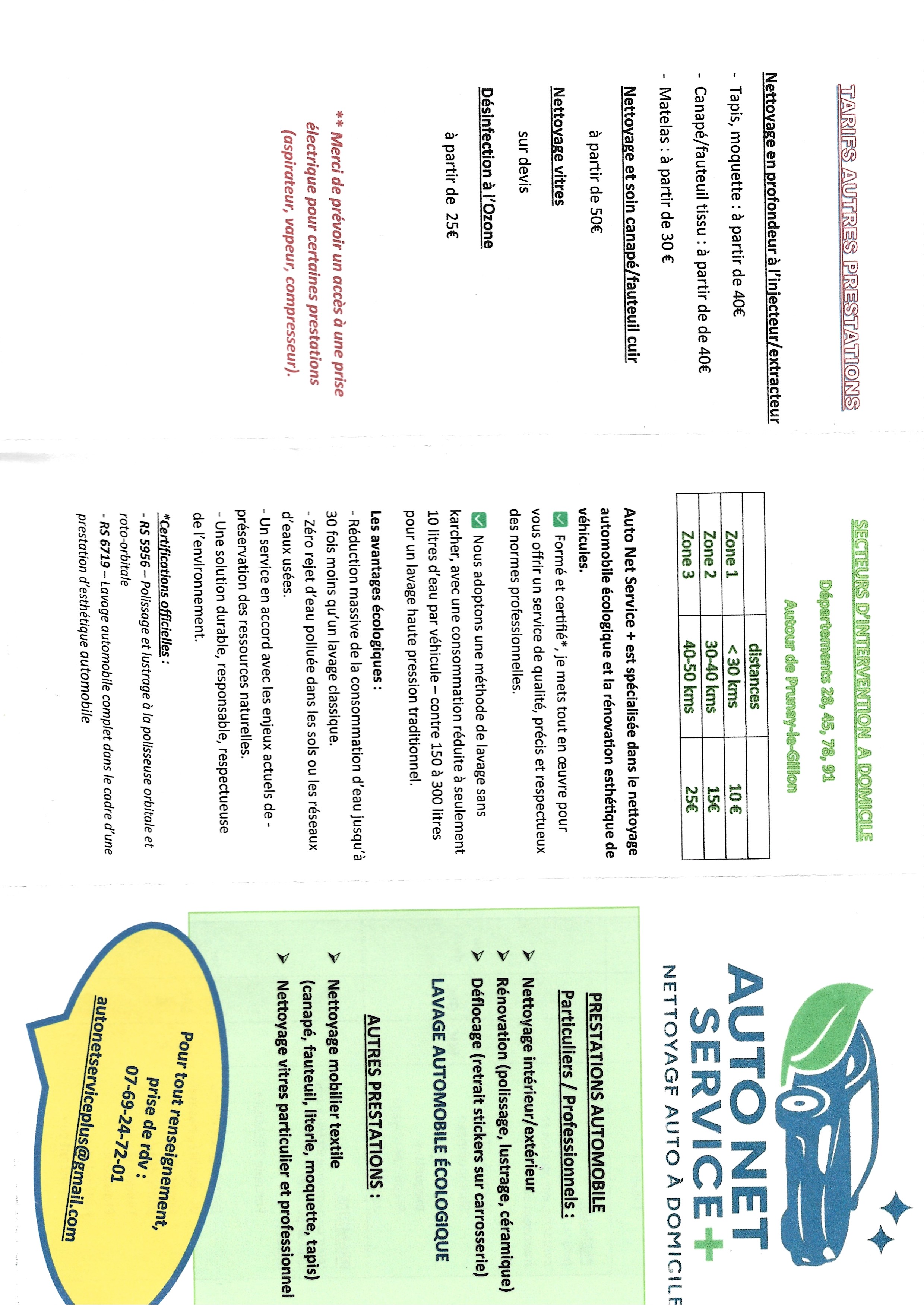 Voir plus — Mes prestations — AUTO NET SERVICE +
