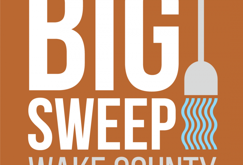 Big Sweep Wake County logo, with broom graphic