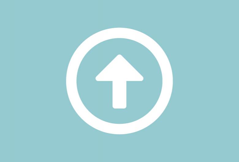circle and up arrow icon