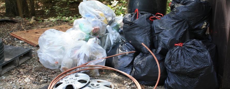 Trash cleaned from Lake Crabtree County Park 2016