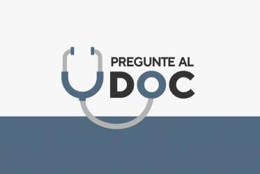 gráfico de estetoscopio que conecta las palabras "pregunte al DOC"