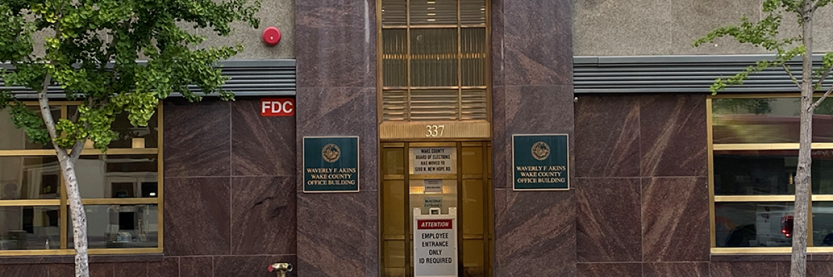 Wake County Office Building Salisbury Street entrance