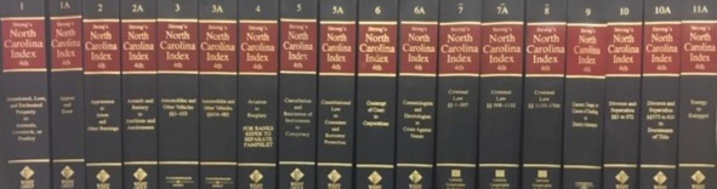 Picture of North Carolina Law Books