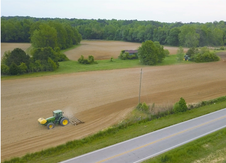 tractor on fields