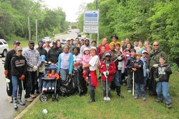 Group picture of Big Sweep volunteers