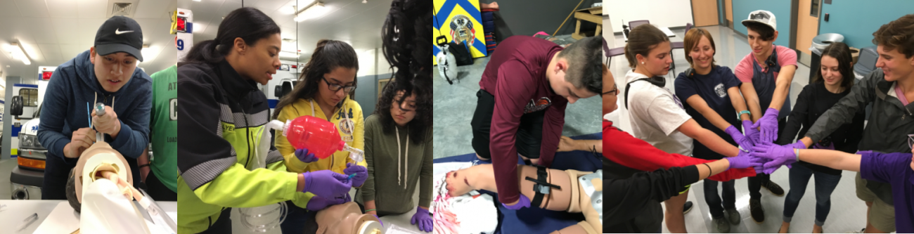 EMS Club Youth learning about patient care