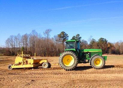Picture of tractor in a field