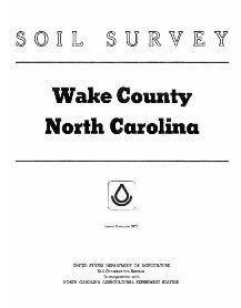 Cover of Wake County soil survey book