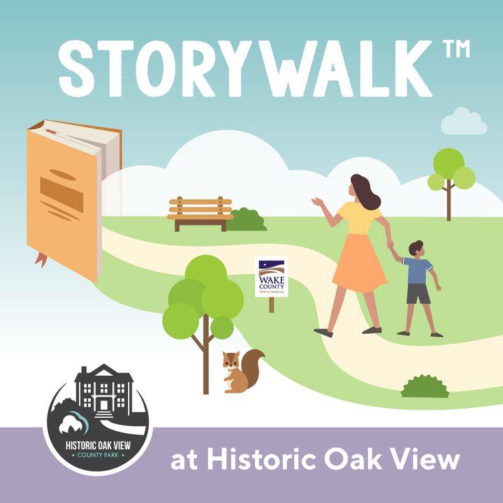 Storywalk graphic at Oak View