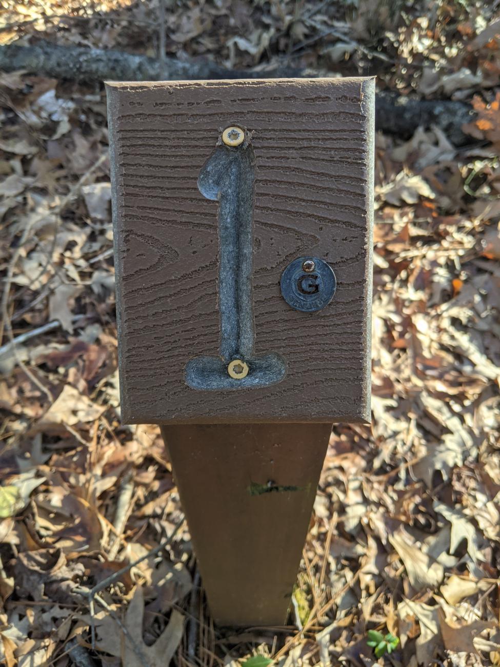 Photo of Harris Lake County Park orienteering course marker #1