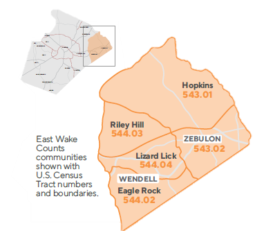 East Wake Census Tracts Image