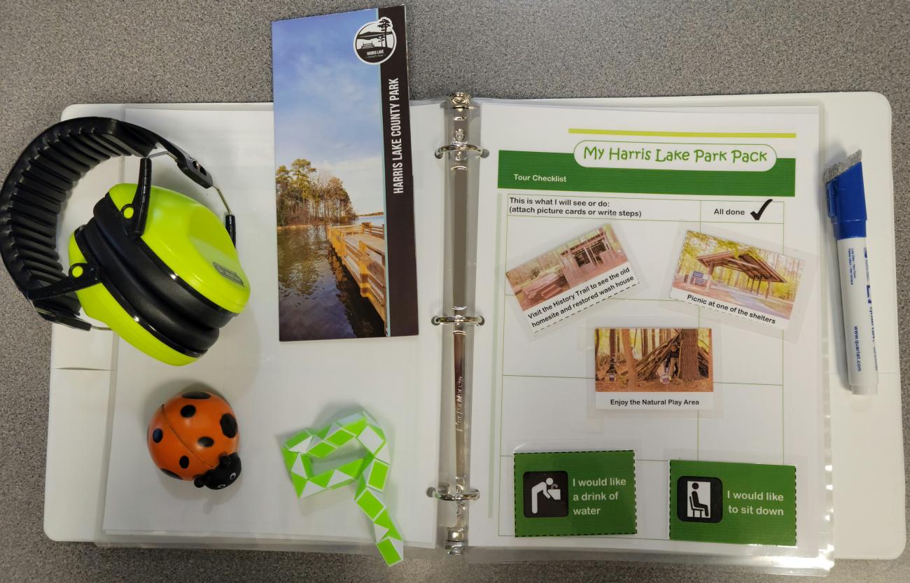 Photo of the "My Harris Lake" Park Pack available at Harris Lake County Park