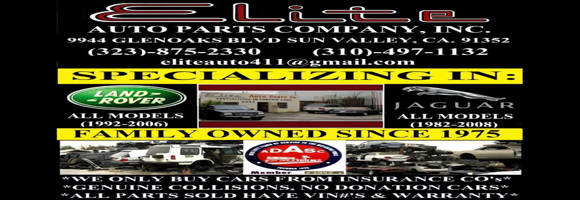 Elite Auto Parts Jaguar Land Rover