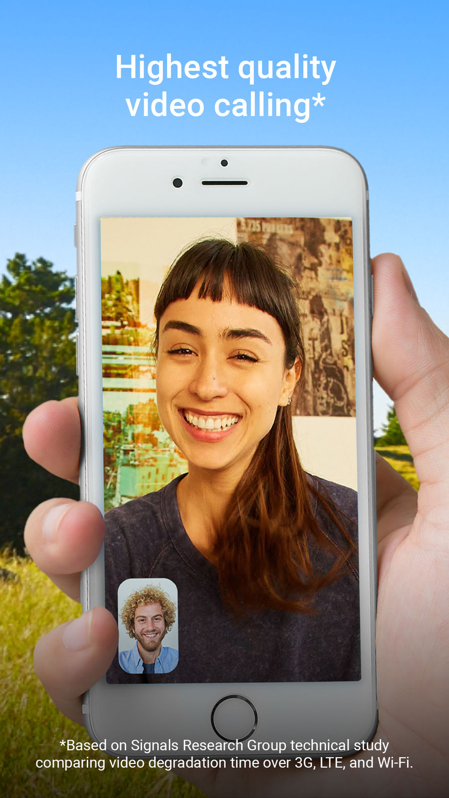 Example of Design for Social Networking App , App Store Screenshot by Google Duo
