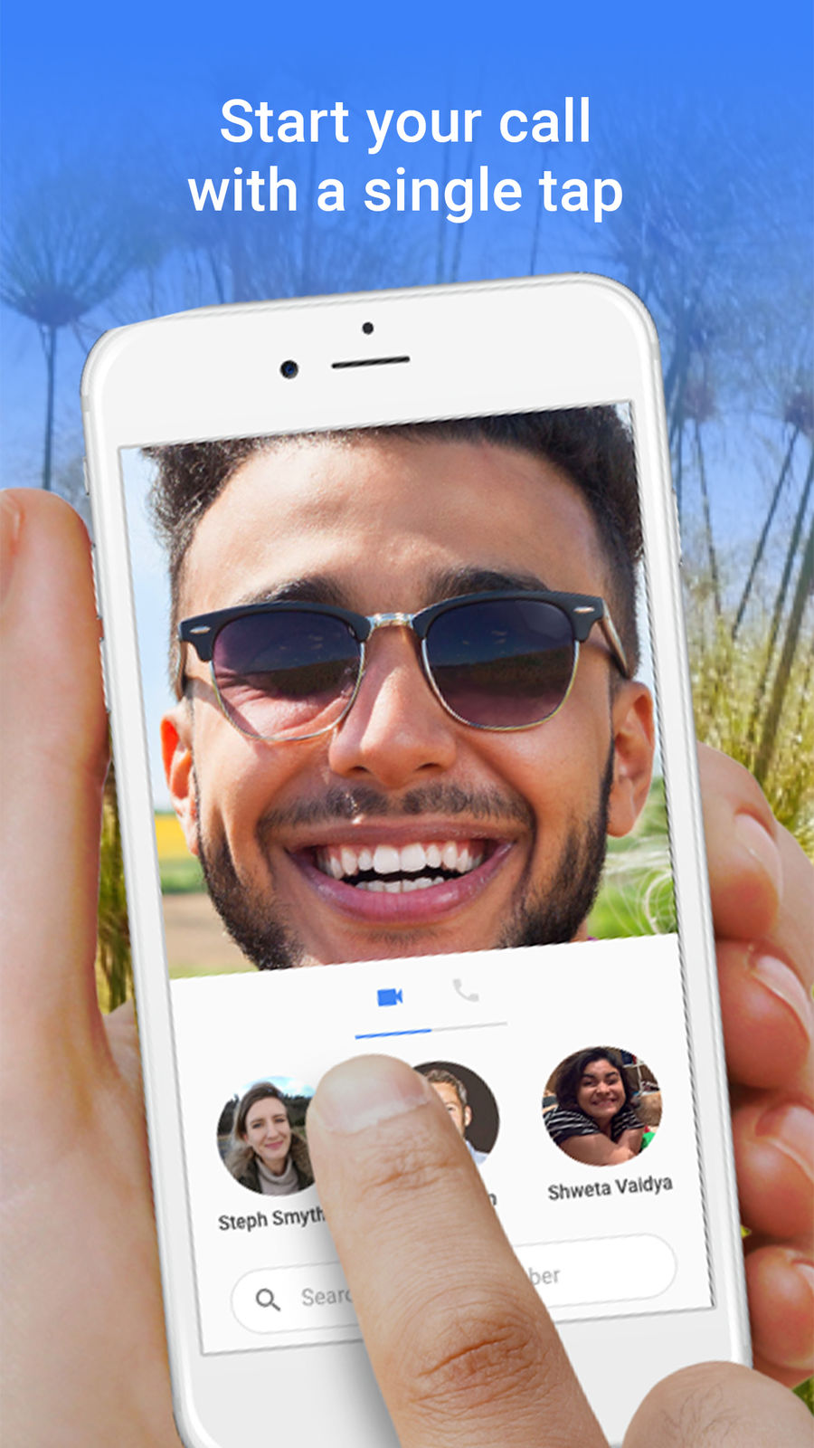 Example of Design for Social Networking App , App Store Screenshot by Google Duo