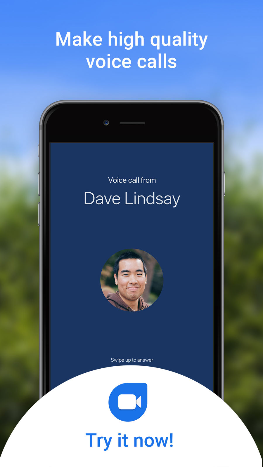 Example of Design for Social Networking App , App Store Screenshot by Google Duo