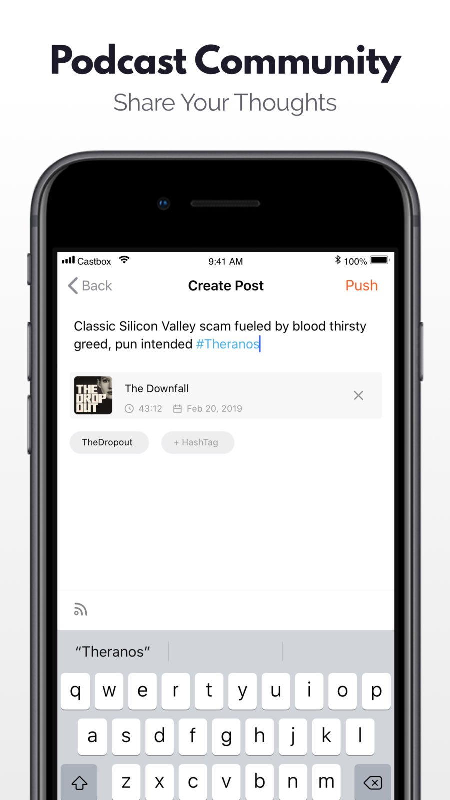 Example of Design for News App , App Store Screenshot by Podcast Player