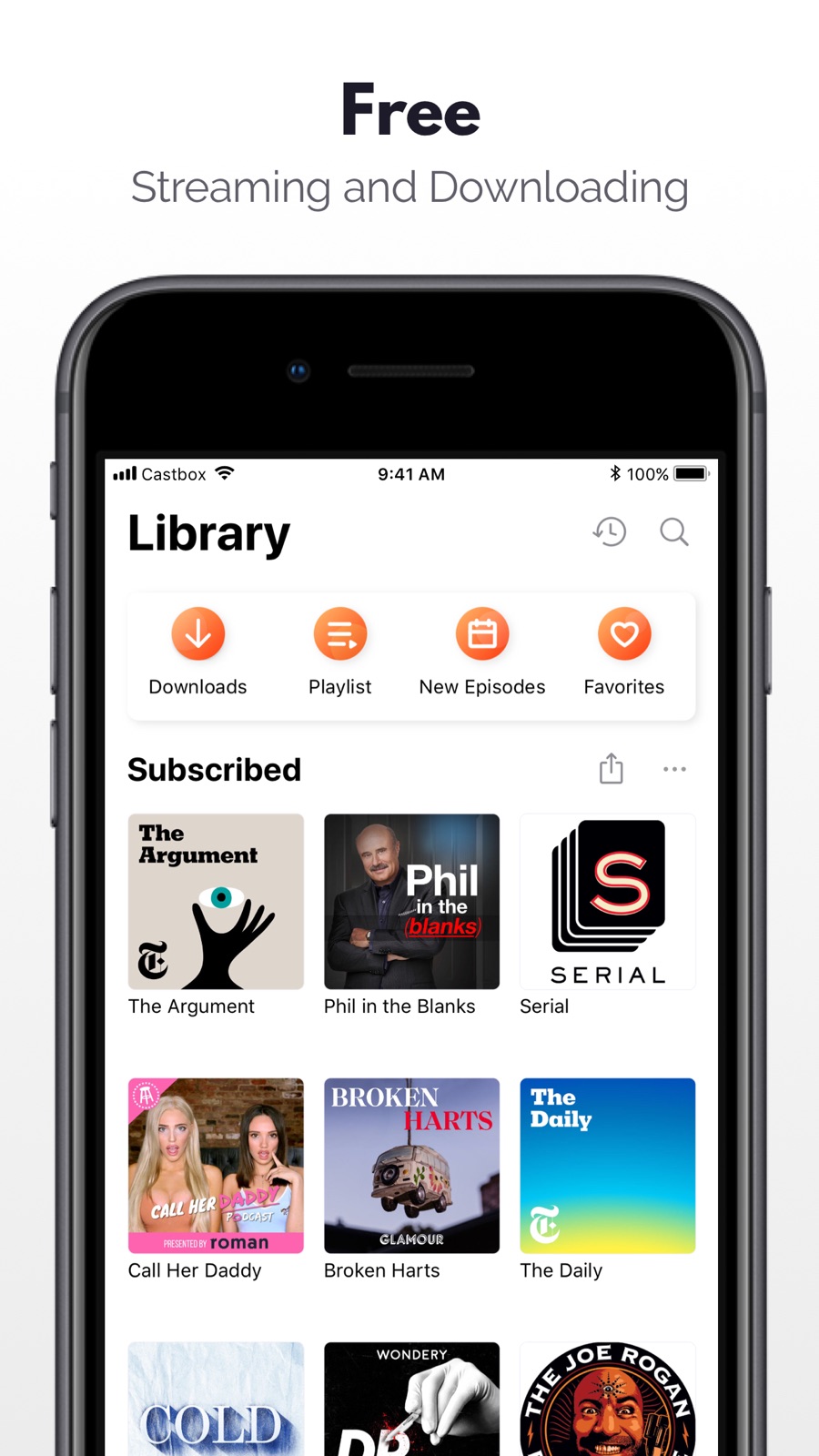 Example of Design for News App , App Store Screenshot by Podcast Player