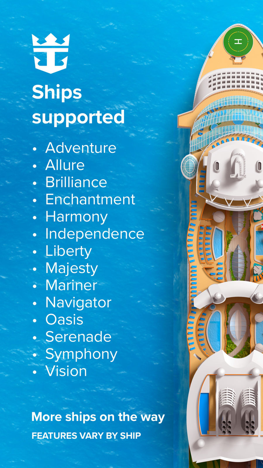 Example of Design for Travel & Local App , App Store Screenshot by Royal Caribbean International
