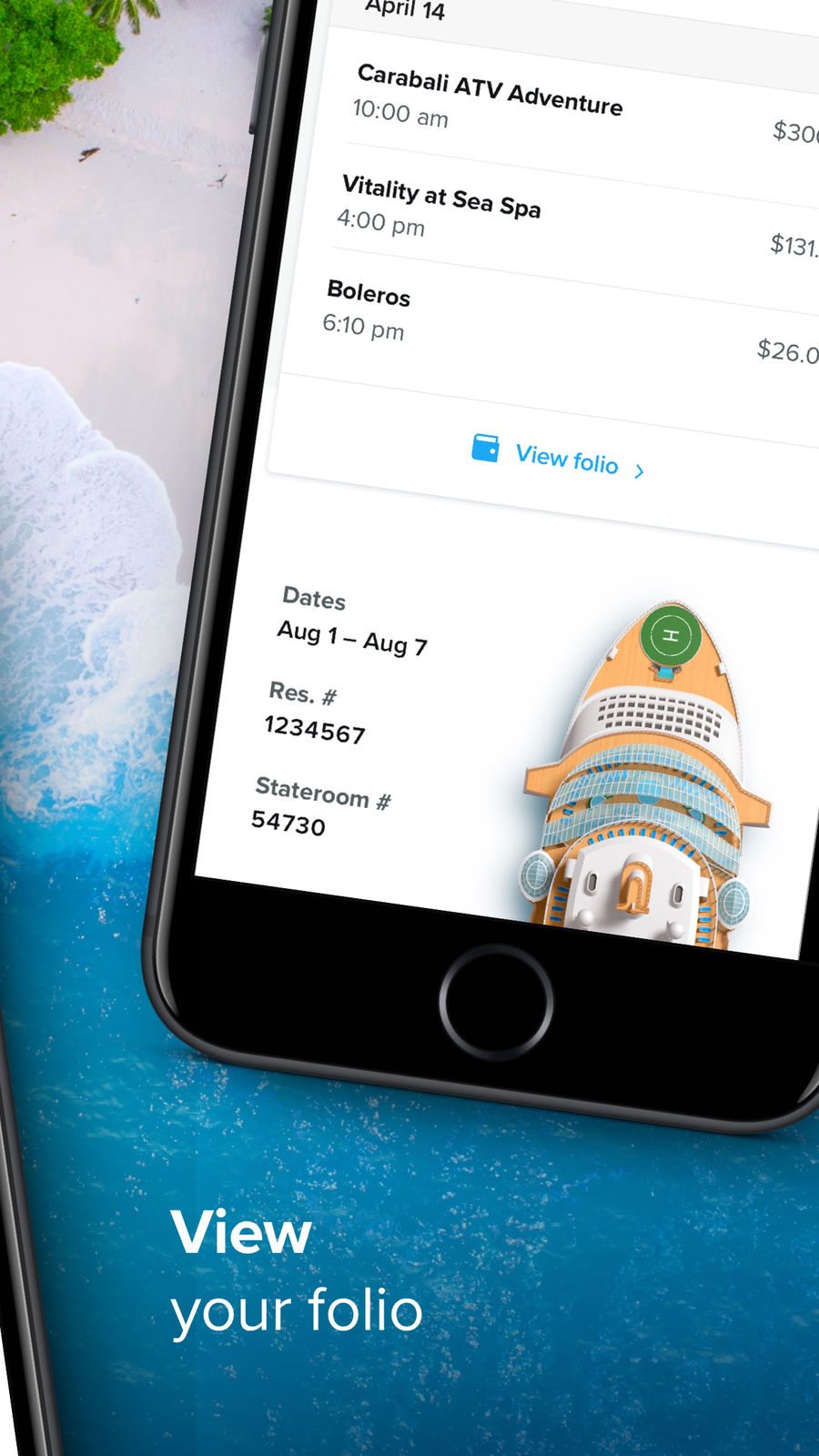 Example of Design for Travel & Local App , App Store Screenshot by Royal Caribbean International