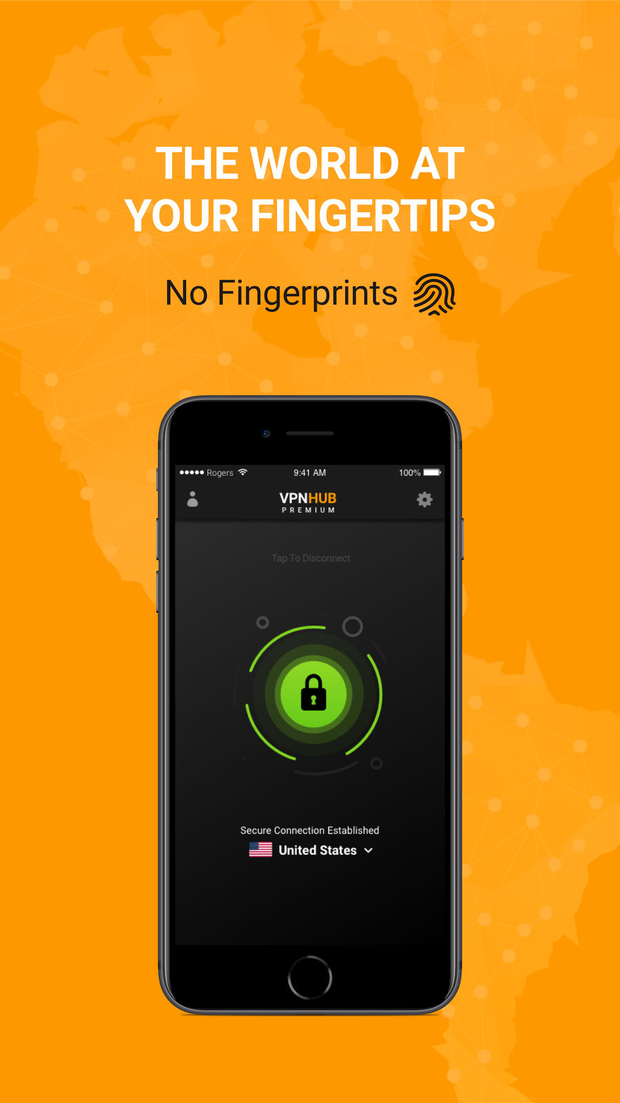 Example of Design for Productivity App , App Store Screenshot by VPNHUB Unlimited Anonymous VPN