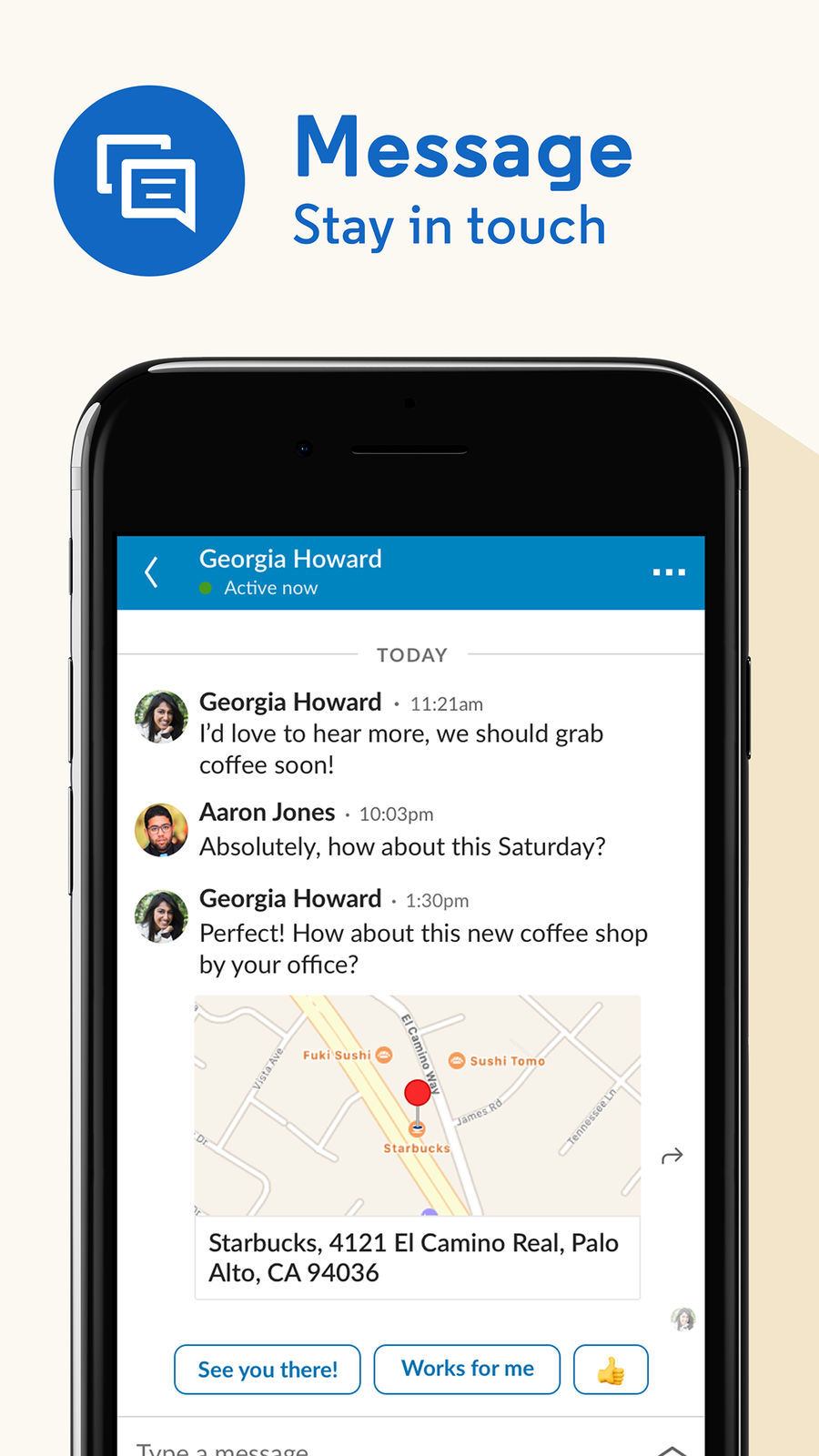 Example of Design for Social Networking App , App Store Screenshot by LinkedIn