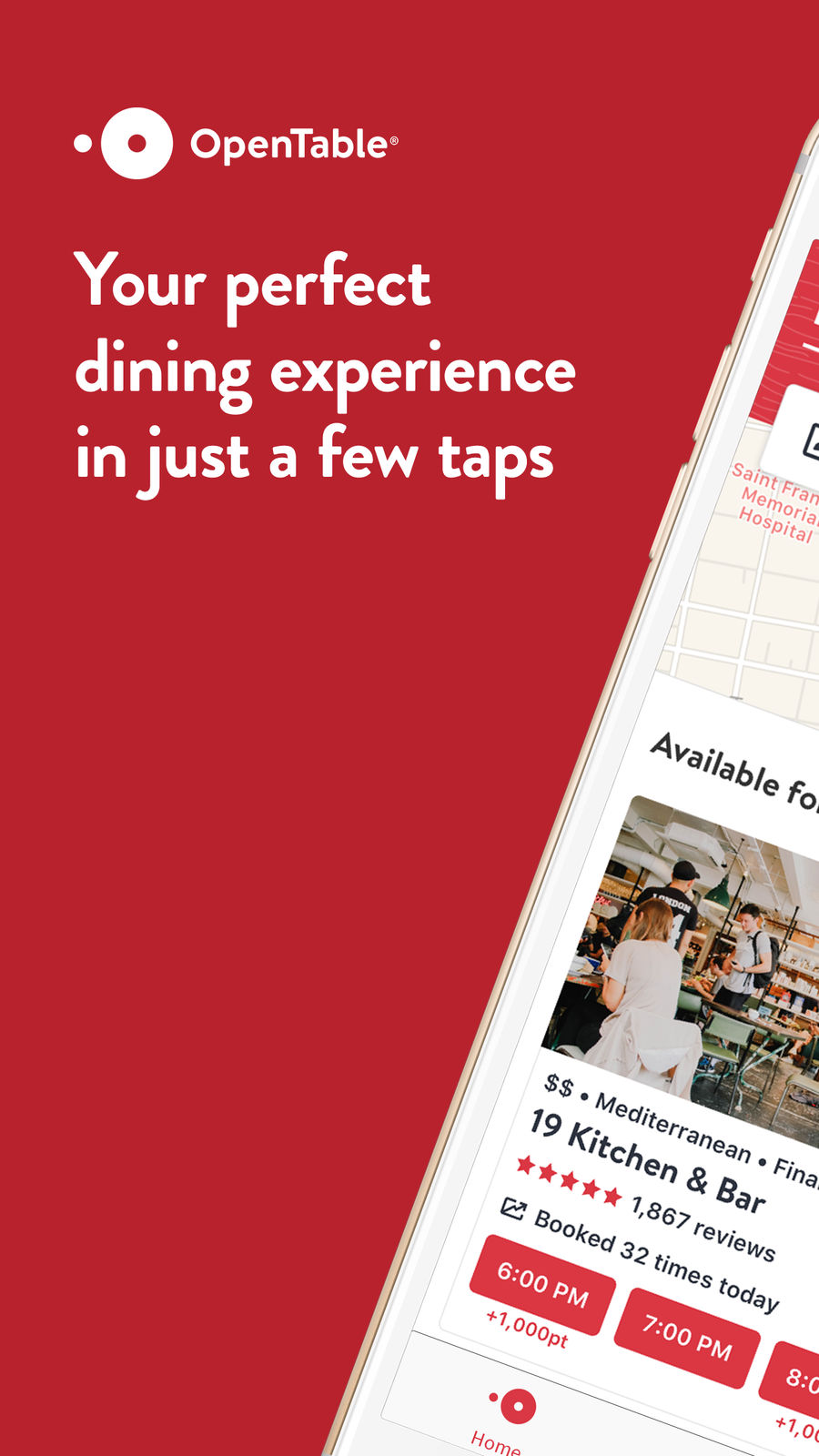 Example of Design for Food & Drink App , App Store Screenshot by OpenTable